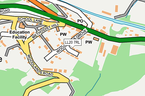 LL20 7RL map - OS OpenMap – Local (Ordnance Survey)
