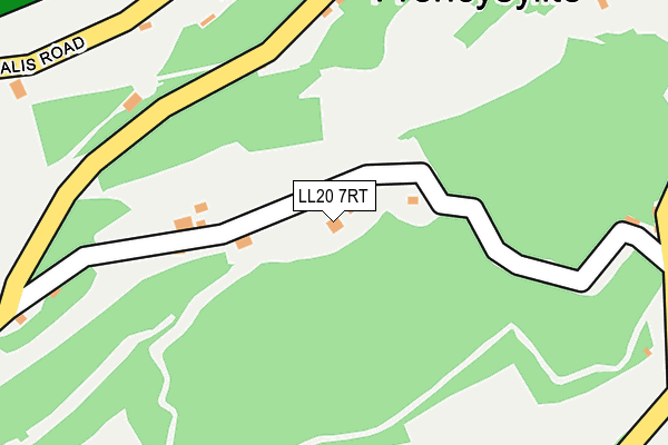 LL20 7RT map - OS OpenMap – Local (Ordnance Survey)