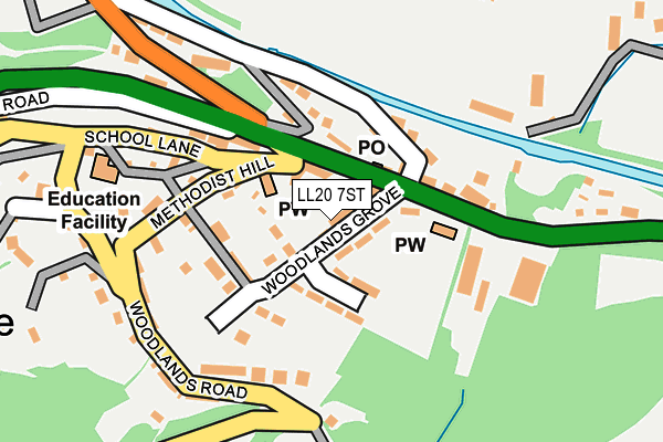 LL20 7ST map - OS OpenMap – Local (Ordnance Survey)