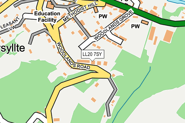 LL20 7SY map - OS OpenMap – Local (Ordnance Survey)