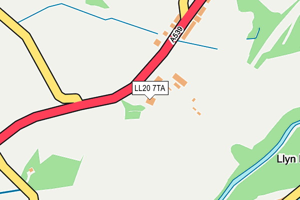 LL20 7TA map - OS OpenMap – Local (Ordnance Survey)
