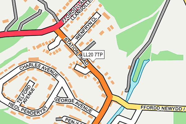 LL20 7TP map - OS OpenMap – Local (Ordnance Survey)