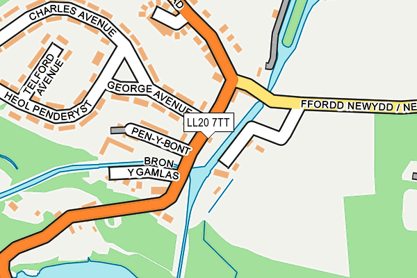 LL20 7TT map - OS OpenMap – Local (Ordnance Survey)