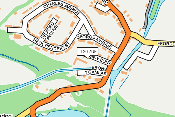 LL20 7UF map - OS OpenMap – Local (Ordnance Survey)