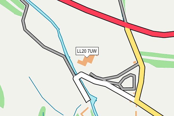 LL20 7UW map - OS OpenMap – Local (Ordnance Survey)