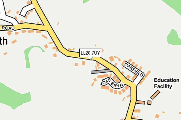 LL20 7UY map - OS OpenMap – Local (Ordnance Survey)