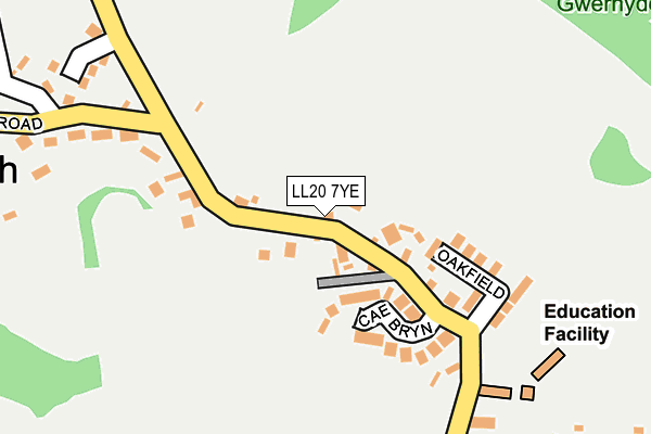 LL20 7YE map - OS OpenMap – Local (Ordnance Survey)