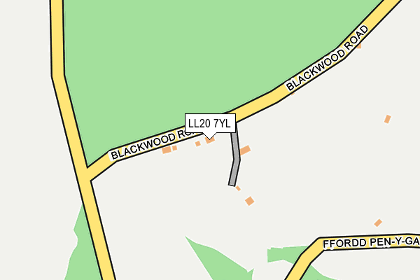 LL20 7YL map - OS OpenMap – Local (Ordnance Survey)