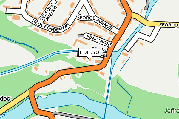 LL20 7YQ map - OS OpenMap – Local (Ordnance Survey)