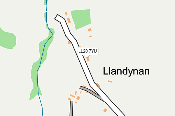 LL20 7YU map - OS OpenMap – Local (Ordnance Survey)