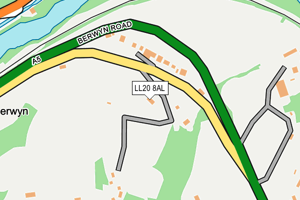 LL20 8AL map - OS OpenMap – Local (Ordnance Survey)