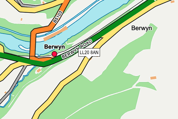 LL20 8AN map - OS OpenMap – Local (Ordnance Survey)