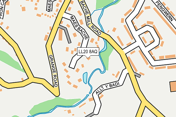 LL20 8AQ map - OS OpenMap – Local (Ordnance Survey)