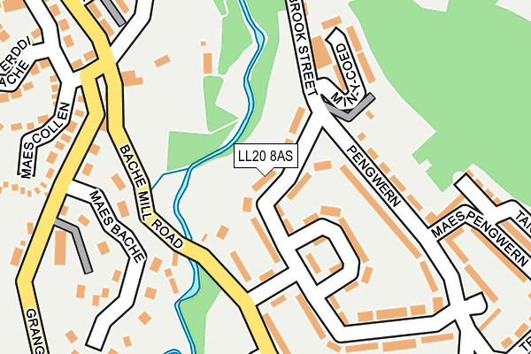 LL20 8AS map - OS OpenMap – Local (Ordnance Survey)