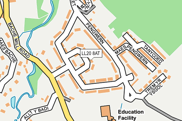 LL20 8AT map - OS OpenMap – Local (Ordnance Survey)