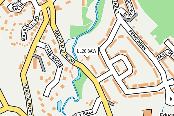 LL20 8AW map - OS OpenMap – Local (Ordnance Survey)