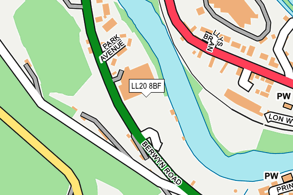 LL20 8BF map - OS OpenMap – Local (Ordnance Survey)