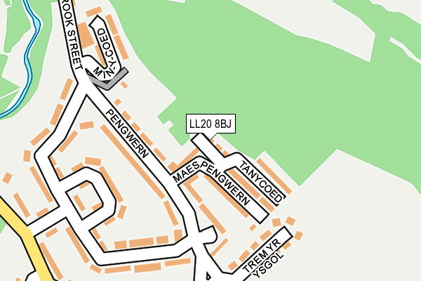 LL20 8BJ map - OS OpenMap – Local (Ordnance Survey)