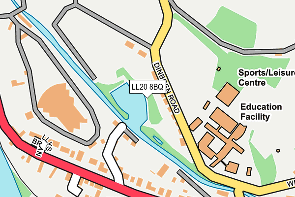 LL20 8BQ map - OS OpenMap – Local (Ordnance Survey)