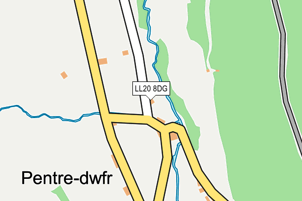 LL20 8DG map - OS OpenMap – Local (Ordnance Survey)