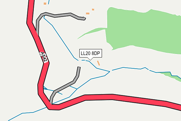 LL20 8DP map - OS OpenMap – Local (Ordnance Survey)