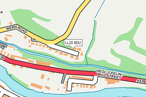 LL20 8DU map - OS OpenMap – Local (Ordnance Survey)