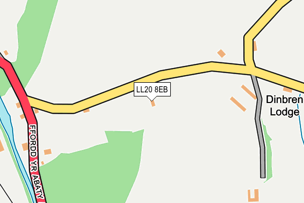LL20 8EB map - OS OpenMap – Local (Ordnance Survey)