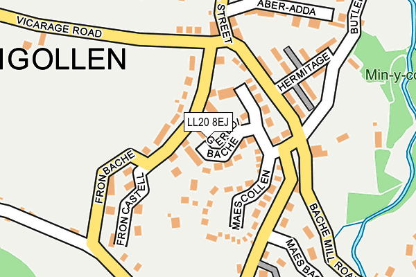 LL20 8EJ map - OS OpenMap – Local (Ordnance Survey)