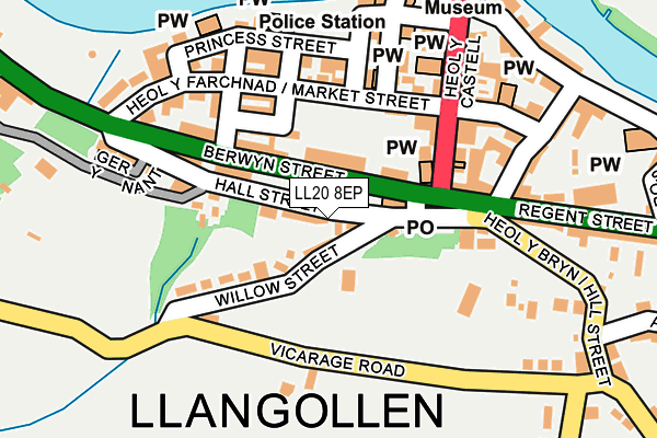 LL20 8EP map - OS OpenMap – Local (Ordnance Survey)