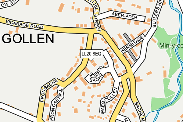 LL20 8EQ map - OS OpenMap – Local (Ordnance Survey)