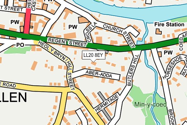 LL20 8EY map - OS OpenMap – Local (Ordnance Survey)