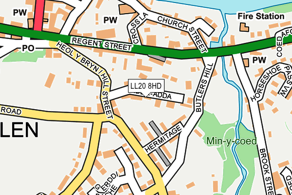 LL20 8HD map - OS OpenMap – Local (Ordnance Survey)