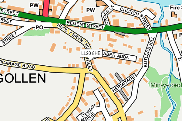 LL20 8HE map - OS OpenMap – Local (Ordnance Survey)