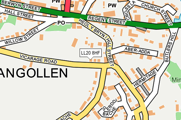 LL20 8HF map - OS OpenMap – Local (Ordnance Survey)