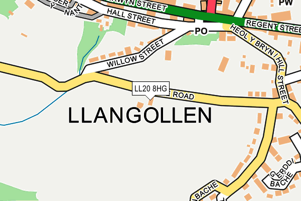 LL20 8HG map - OS OpenMap – Local (Ordnance Survey)