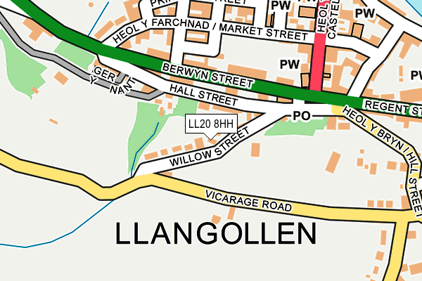 LL20 8HH map - OS OpenMap – Local (Ordnance Survey)