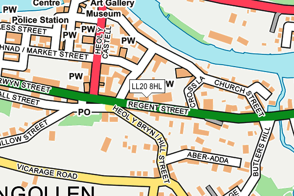 LL20 8HL map - OS OpenMap – Local (Ordnance Survey)