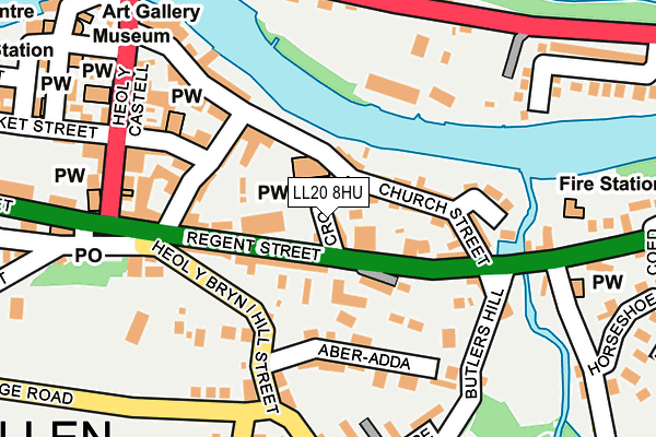 LL20 8HU map - OS OpenMap – Local (Ordnance Survey)