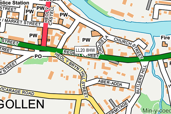 LL20 8HW map - OS OpenMap – Local (Ordnance Survey)