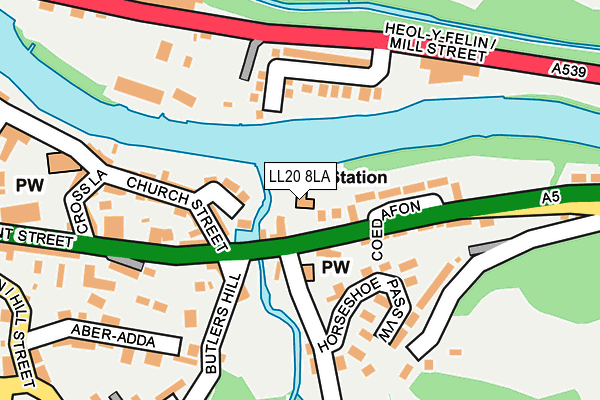 LL20 8LA map - OS OpenMap – Local (Ordnance Survey)