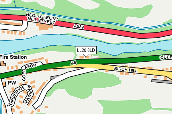 LL20 8LD map - OS OpenMap – Local (Ordnance Survey)