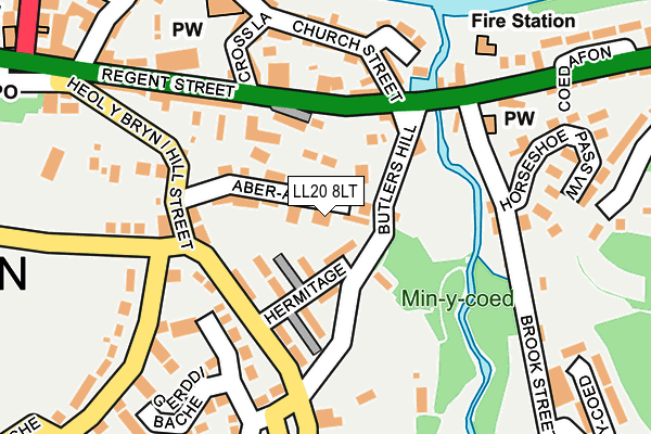 LL20 8LT map - OS OpenMap – Local (Ordnance Survey)