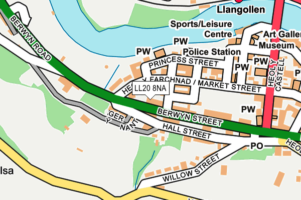 LL20 8NA map - OS OpenMap – Local (Ordnance Survey)