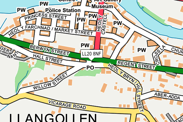 LL20 8NF map - OS OpenMap – Local (Ordnance Survey)