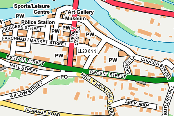 LL20 8NN map - OS OpenMap – Local (Ordnance Survey)