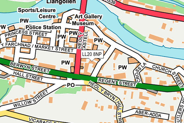 LL20 8NP map - OS OpenMap – Local (Ordnance Survey)