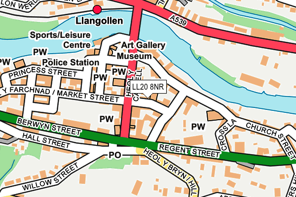 LL20 8NR map - OS OpenMap – Local (Ordnance Survey)