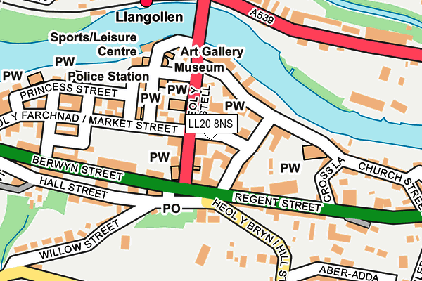 LL20 8NS map - OS OpenMap – Local (Ordnance Survey)