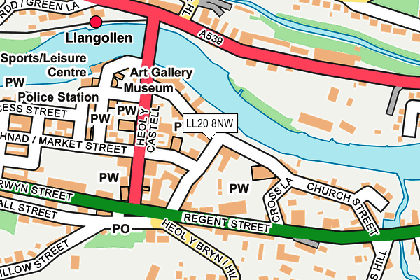 LL20 8NW map - OS OpenMap – Local (Ordnance Survey)