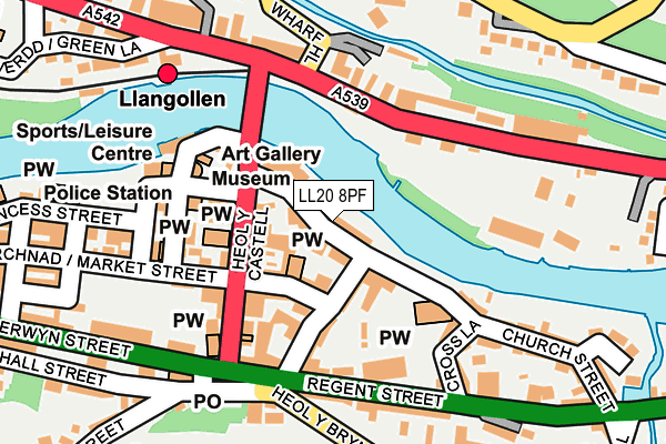 LL20 8PF map - OS OpenMap – Local (Ordnance Survey)